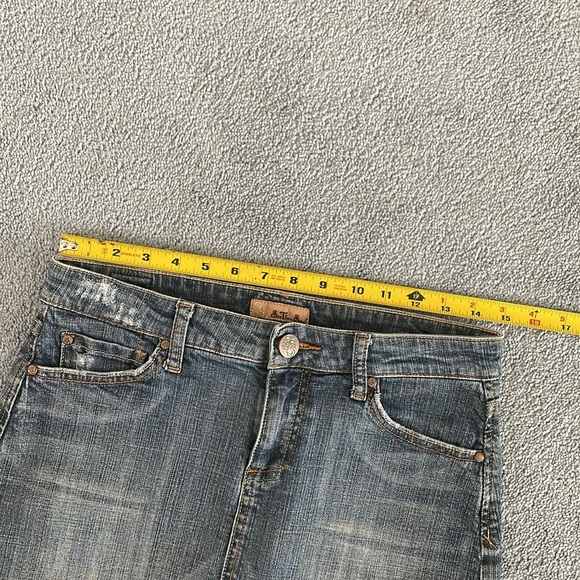 See Thru Soul 90s Y2K Denim Skirt Women’s 27 Raw Edge Western Cowgirl Distressed - Picture 7 of 12